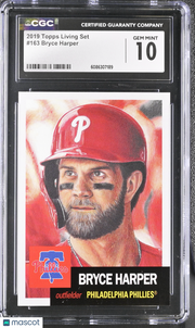 2019 Topps Living Set Bryce Harper #163 CGC 10 Philadelphia Phillies