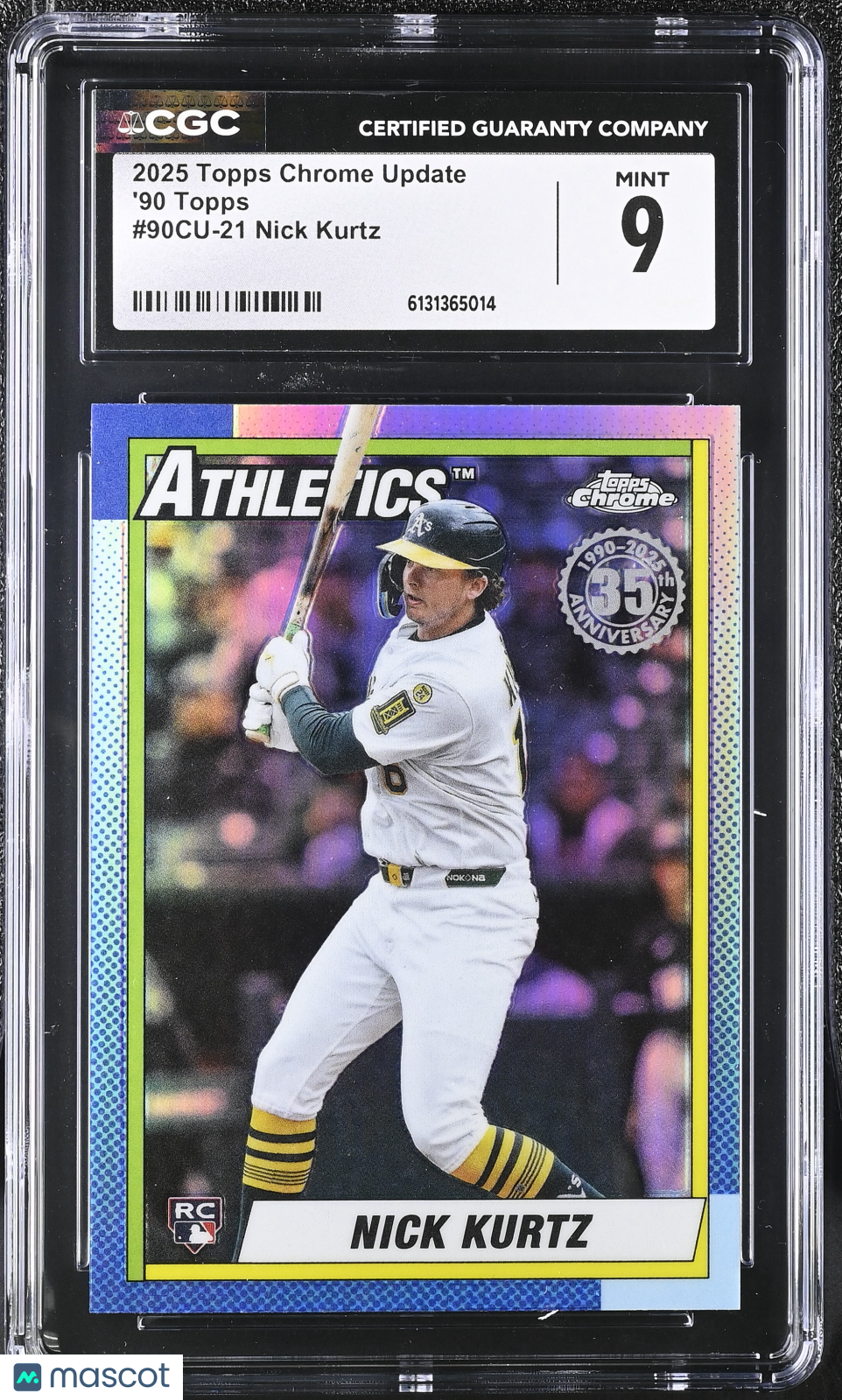 2025 Topps Chrome Update Nick Kurtz Rookie '90 Topps #90CU-21 CGC 9 Athletics