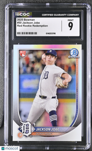 2025 Bowman Jackson Jobe Red Rookie Redemption #50 CGC 9