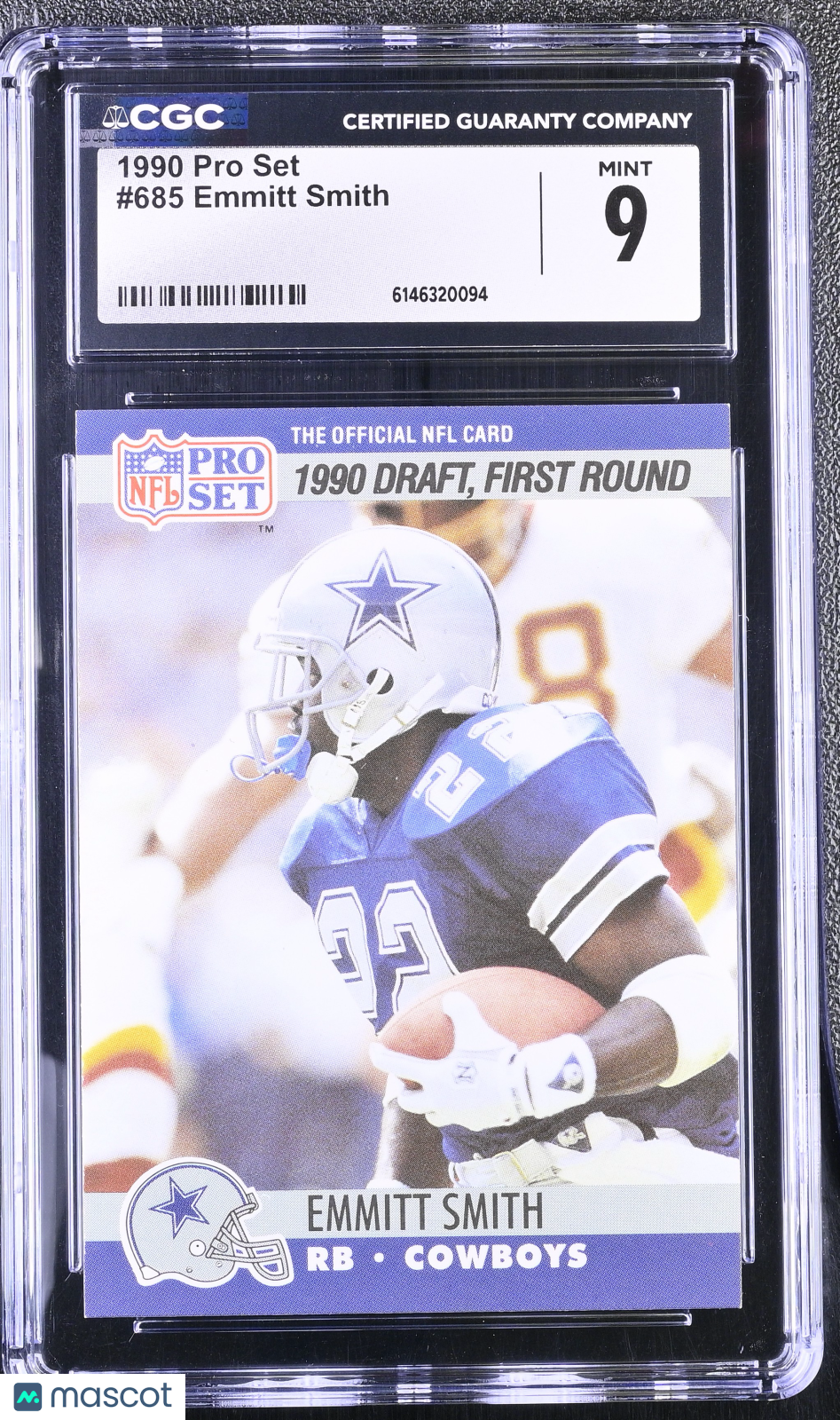 1990 Pro Set Emmitt Smith Rookie #685 CGC 9 Dallas Cowboys