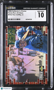 1994 Collector's Choice Ken Griffey Jr. Home Run All-Stars #HA2 CGC 10 Mariners
