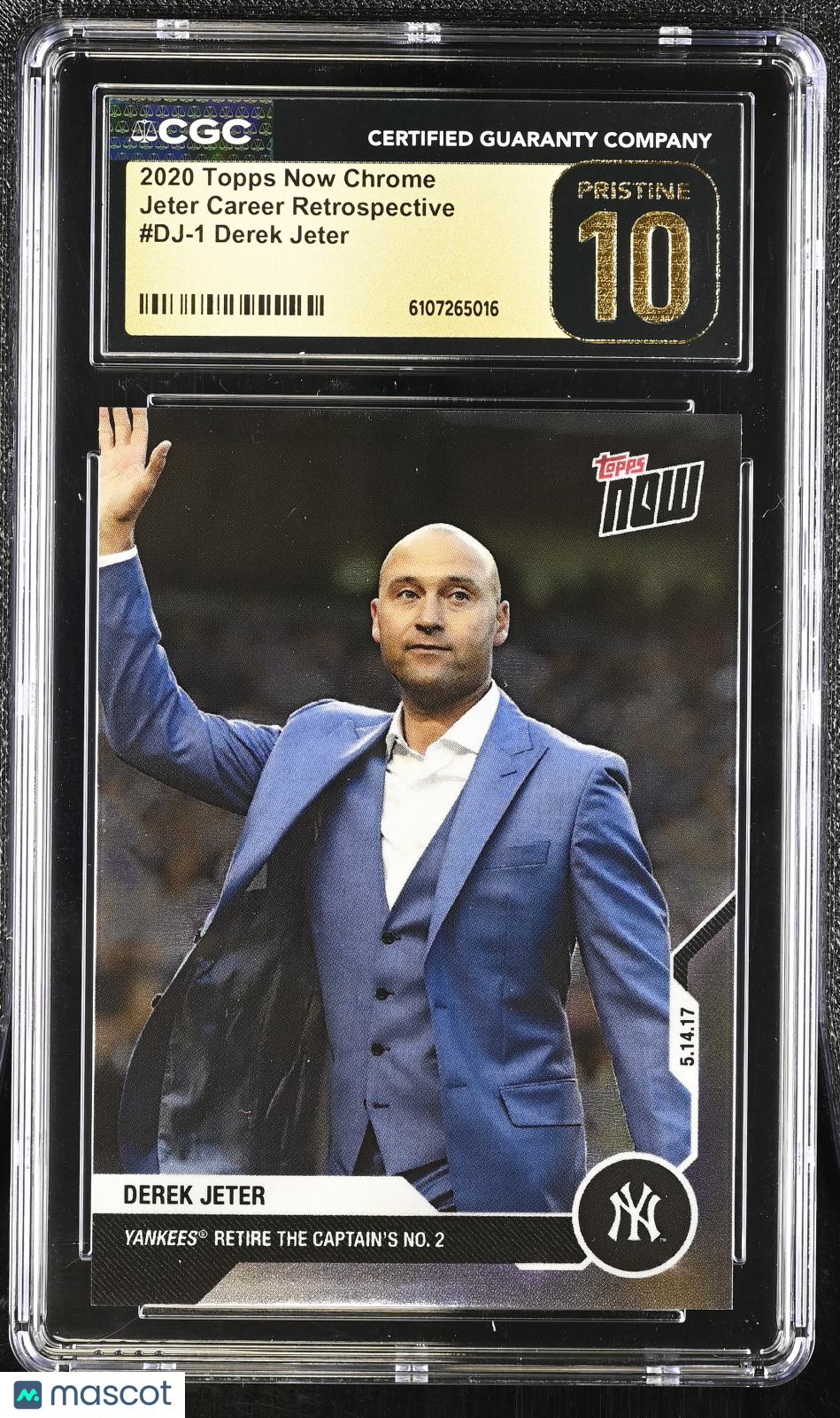 2020 Topps Now Chrome Derek Jeter Career Retrospective #DJ-1 CGC 10 Pristine