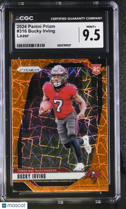 2024 Panini Prizm Bucky Irving Lazer Rookie #316 CGC 9.5 Tampa Bay Buccaneers