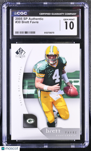 2005 SP Authentic Brett Favre #30 CGC 10 Green Bay Packers