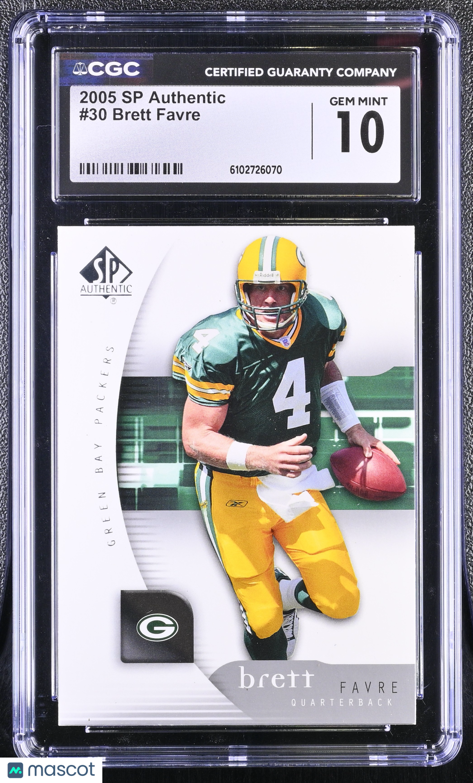 2005 SP Authentic Brett Favre #30 CGC 10 Green Bay Packers