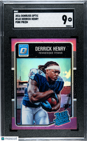 2016 Donruss Optic Derrick Henry Pink Prizm Rookie #165 SGC 9 Tennessee Titans