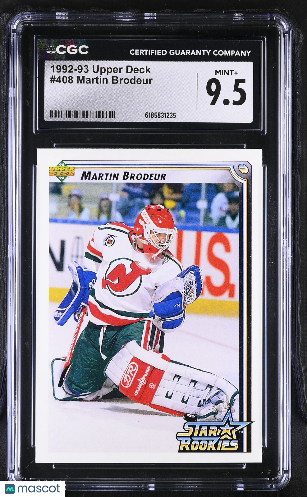 1992-93 Upper Deck Martin Brodeur Rookie #408 CGC 9.5 New Jersey Devils