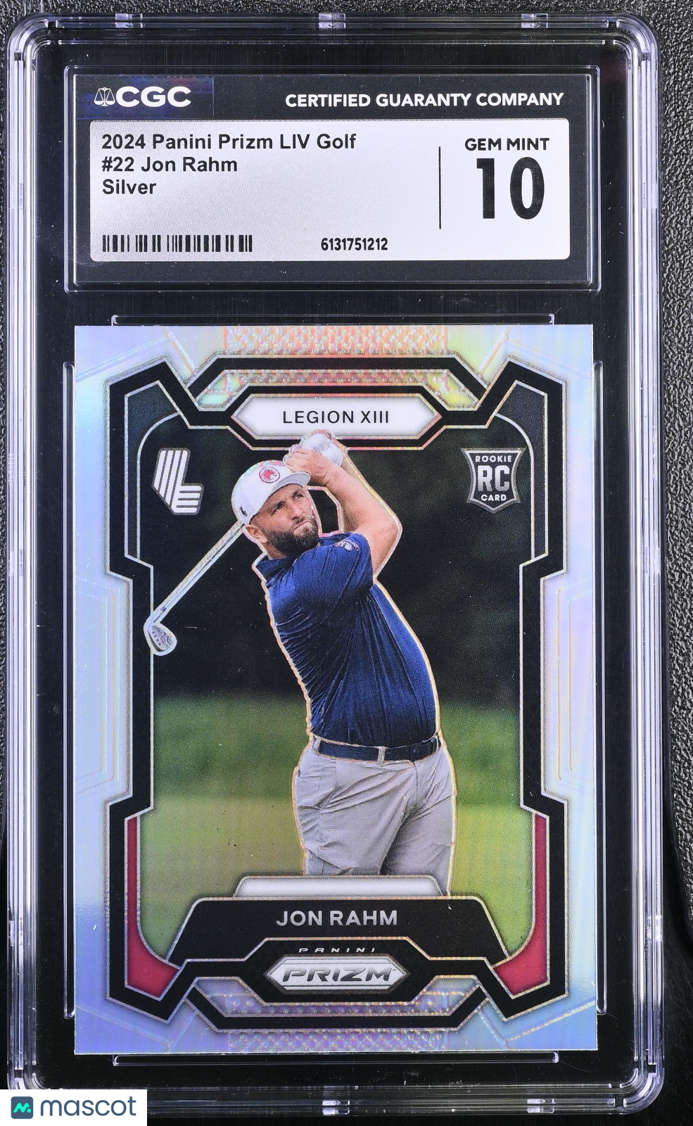 2024 Panini Prizm LIV Golf Jon Rahm Silver Rookie #22 CGC 10