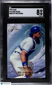 1993 Flair Mike Piazza #12 Wave Of The Future SGC 8