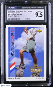 1993 Upper Deck World Cup Preview Wayne Gretzky Honorary Captains #HC4 CGC 9.5