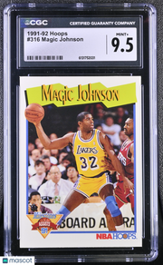 1991-92 Hoops Magic Johnson #316 CGC 9.5 Los Angeles Lakers