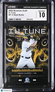2024 Bowman Draft Nick Kurtz Rookie In Tune #IT-3 CGC 10 Oakland Athletics