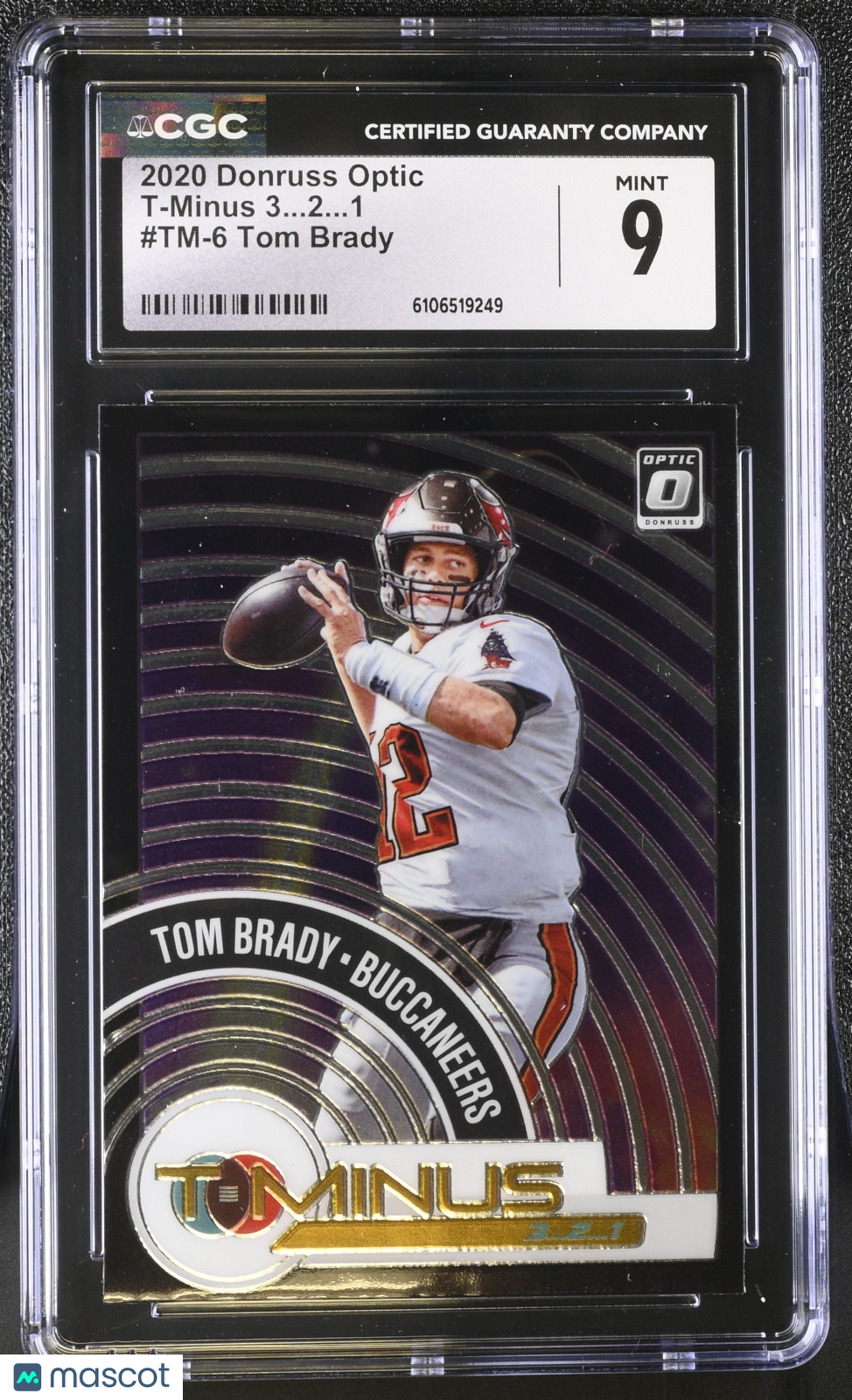 2020 Donruss Optic Tom Brady T-Minus 3...2...1 #TM-6 CGC 9 Tampa Bay Buccaneers
