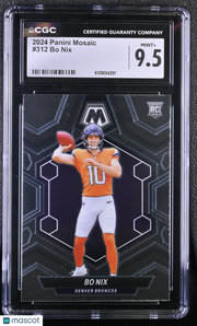 2024 Panini Mosaic Bo Nix Rookie #312 CGC 9.5 Denver Broncos