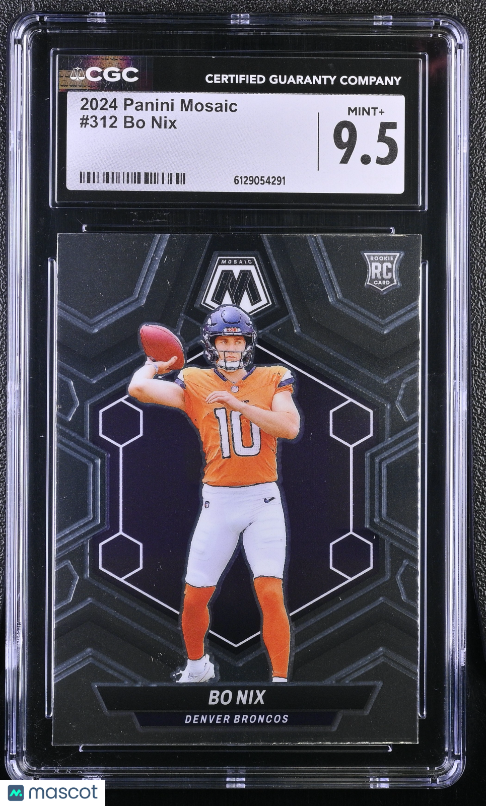 2024 Panini Mosaic Bo Nix Rookie #312 CGC 9.5 Denver Broncos