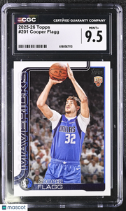 2025-26 Topps Cooper Flagg Rookie #201 CGC 9.5 Dallas Mavericks