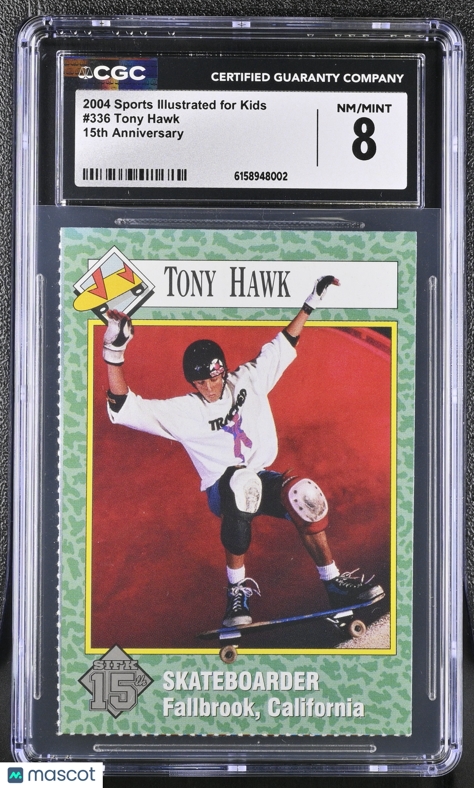 2004 Sports Illustrated For Kids Tony Hawk Rookie #336 15th Anniversary CGC 8