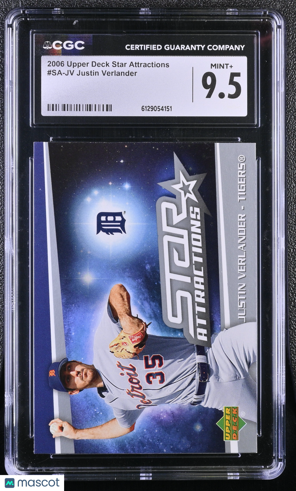 2006 Upper Deck Star Attractions Justin Verlander #SA-JV CGC 9.5 Detroit Tigers
