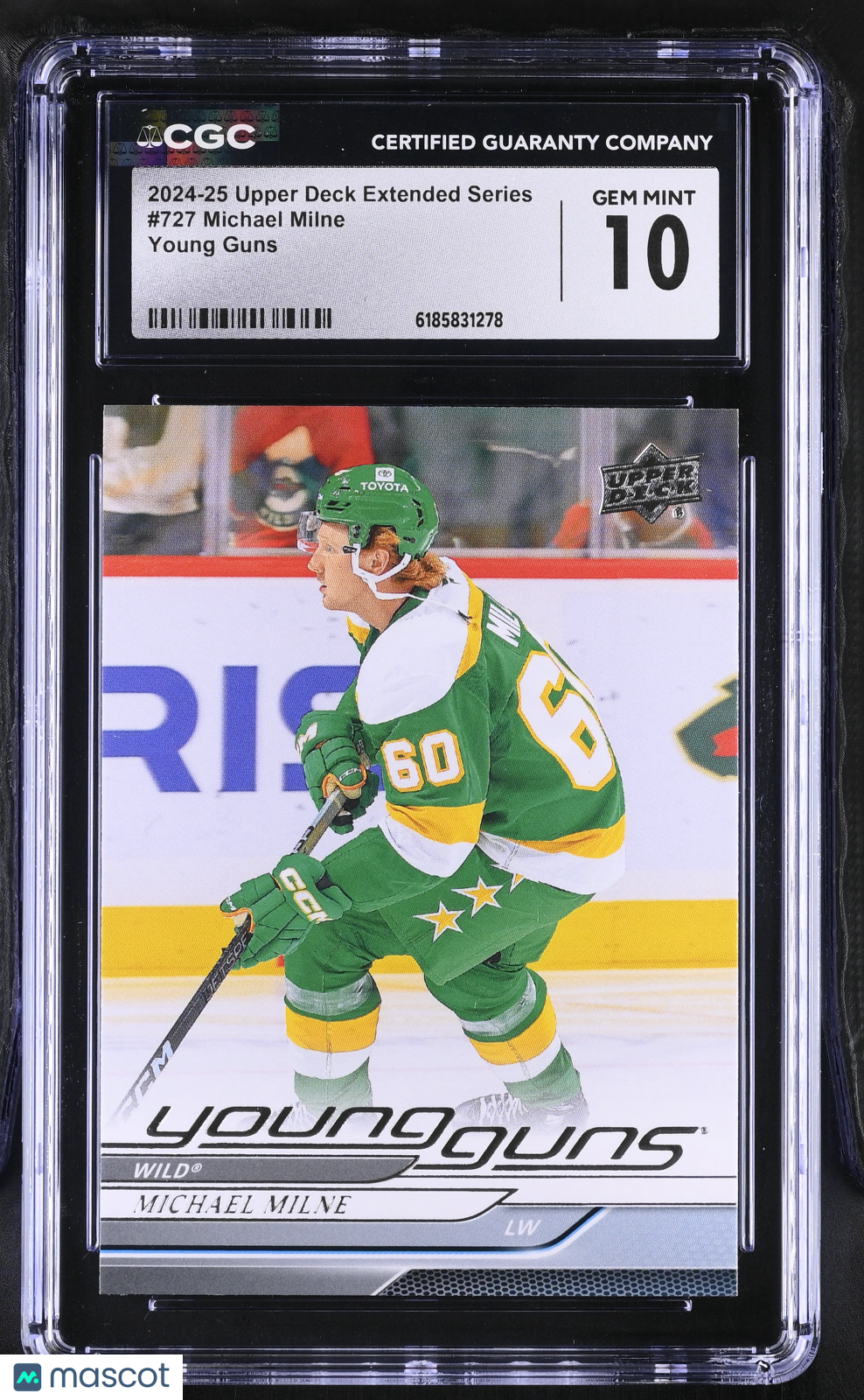 2024-25 Upper Deck Extended Michael Milne Young Guns Rookie #727 CGC 10 Wild