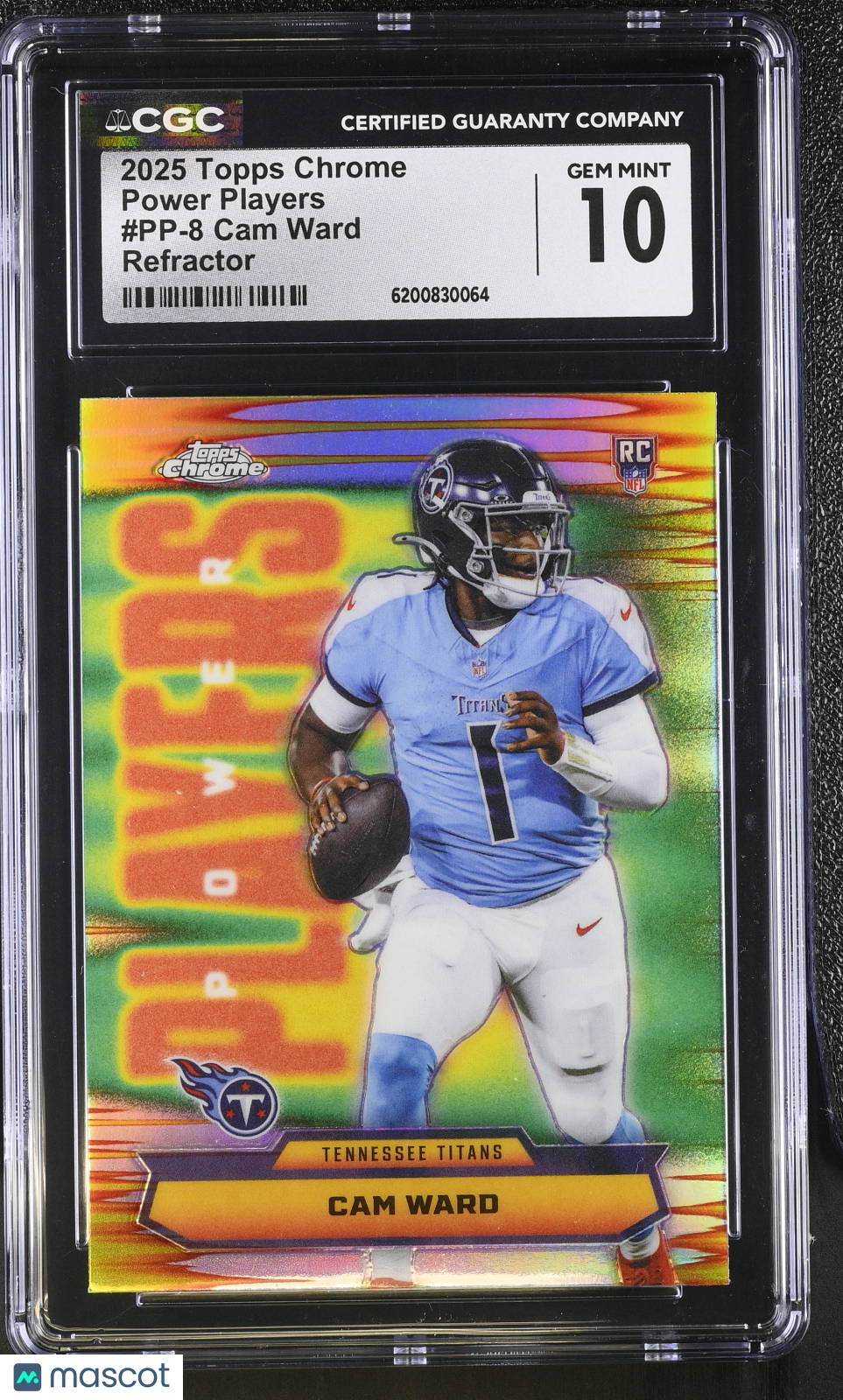 2025 Topps Chrome Cam Ward Refractor Rookie Power Players #PP-8 CGC 10 Titans