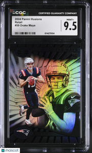 2024 Panini Illusions Drake Maye Rookie Retail #59 CGC 9.5 New England Patriots