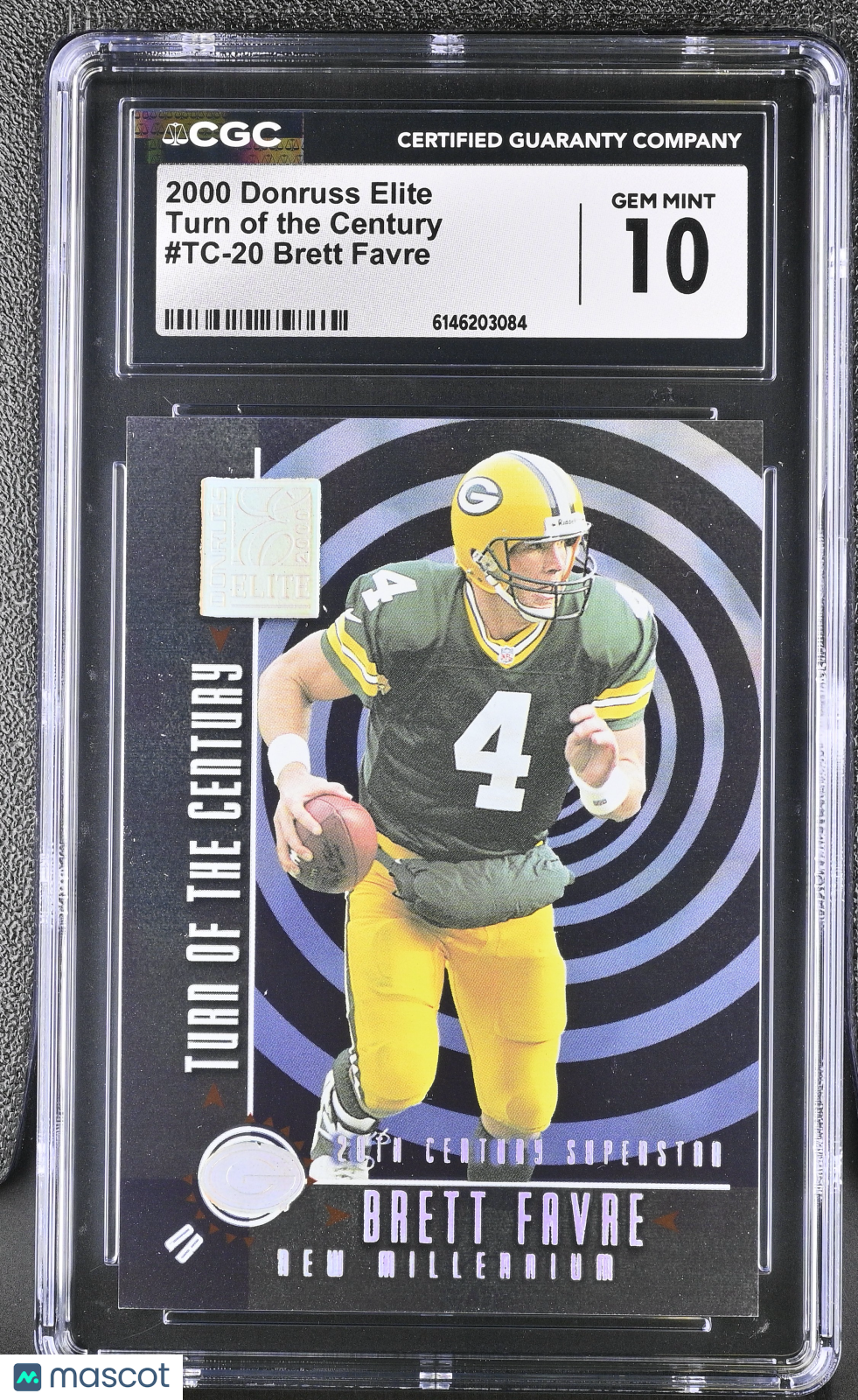 2000 Donruss Elite Brett Favre /1000 Turn of the Century #TC-20 CGC 10 Packers