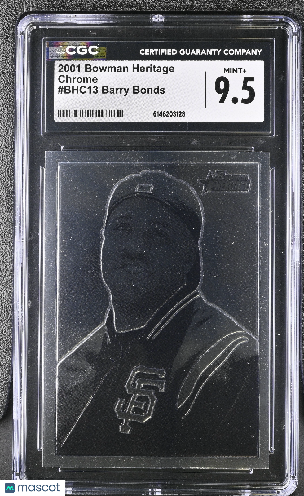 2001 Bowman Heritage Barry Bonds Chrome #BHC13 CGC 9.5 San Francisco Giants