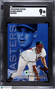 1995 Skybox Emotion Greg Maddux #6 Masters SGC 9