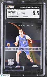 2025-26 Topps Chrome Cooper Flagg Rookie Activators #AC-11 CGC 8.5 Mavericks