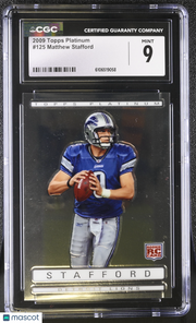 2009 Topps Platinum Matthew Stafford Rookie #125 CGC 9 Detroit Lions