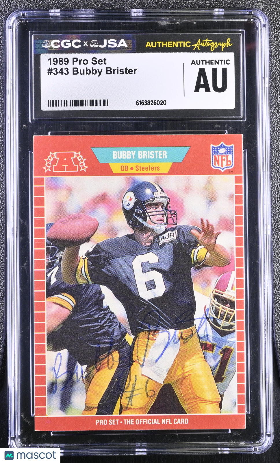 1989 Pro Set Bubby Brister #343 CGC Authentic JSA