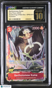One Piece Awakening Of The New Era Bartholomew Kuma CGC 10 #OP05-011 Pristine