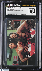c.1970s Joe Frazier's Gym Marvis Frazier/Joe Frazier Auto CGC Authentic JSA