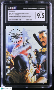 1998 Skybox Marvel: The Silver Age Heroes 3 #AR3 Alex Ross Salutes CGC 9.5