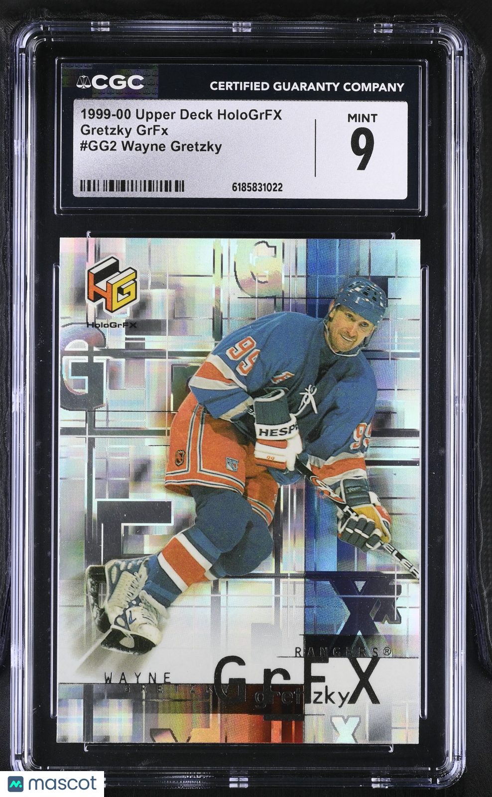 1999-00 Upper Deck Hologrfx Wayne Gretzky Gretzky GrFx #GG2 CGC 9 Rangers