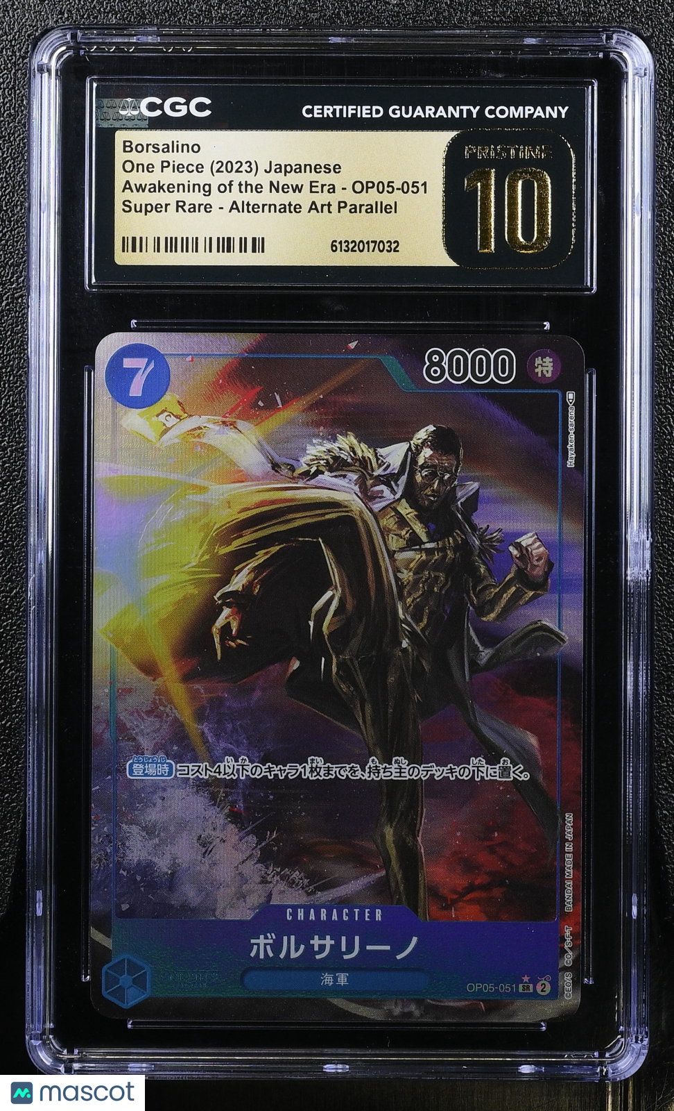 One Piece Awakening Era Borsalino Alternate Japanese CGC 10 OP05-051 Pristine