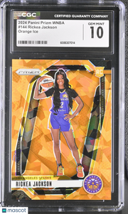2024 Panini Prizm WNBA Rickea Jackson Orange Ice Rookie #144 CGC 10 Sparks