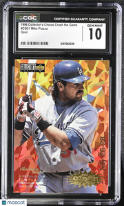 1996 Collector's Choice Crash The Game Mike Piazza Gold #CG21 CGC 10 Dodgers