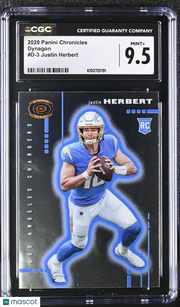 2020 Panini Chronicles Justin Herbert Rookie Dynagon #D-3 CGC 9.5 Chargers