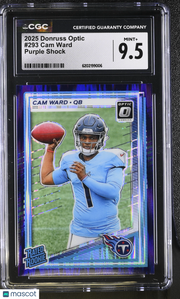 2025 Donruss Optic Cam Ward Purple Shock Rookie #293 CGC 9.5 Tennessee Titans
