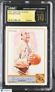 2011 Topps Allen & Ginter Dick Vitale #136 CGC 10 Pristine