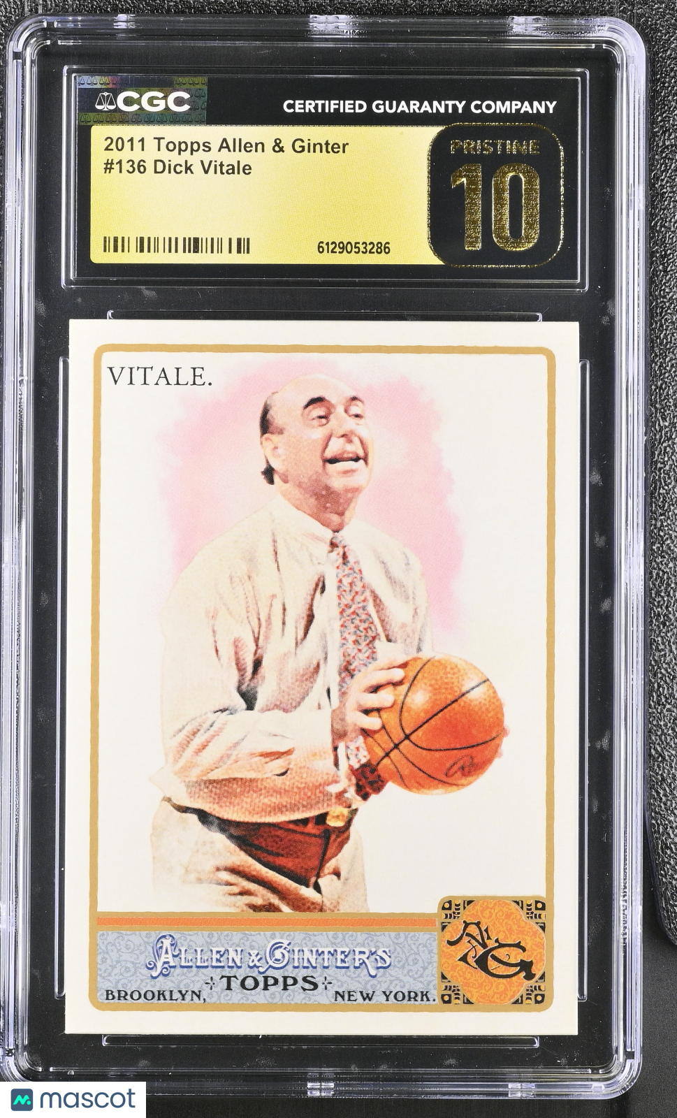 2011 Topps Allen & Ginter Dick Vitale #136 CGC 10 Pristine