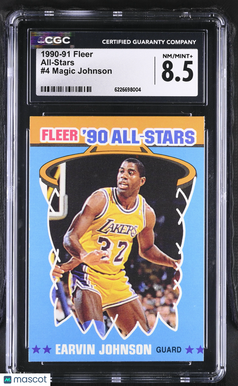 1990-91 Fleer Magic Johnson All-Stars #4 CGC 8.5 Los Angeles Lakers