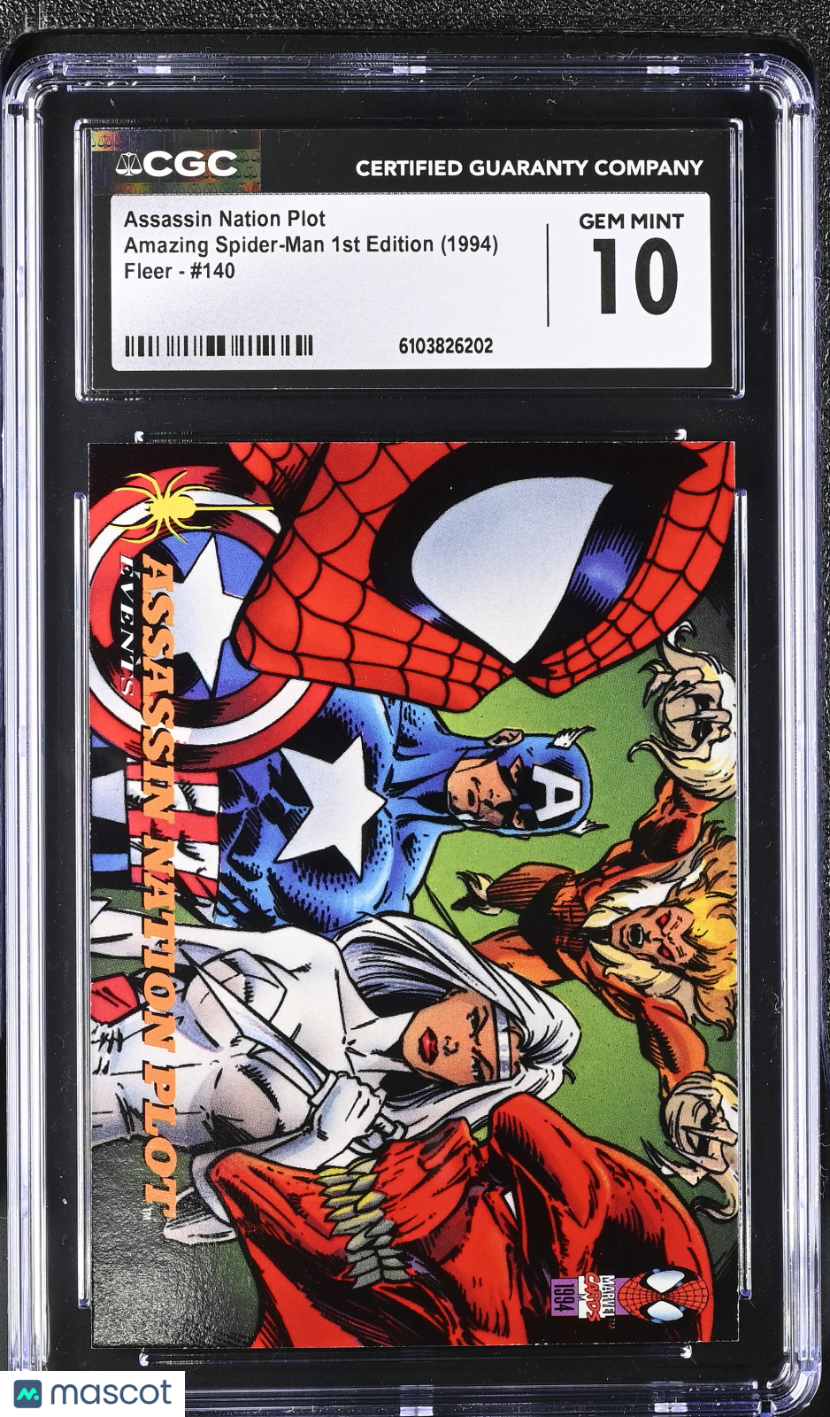 1994 Fleer Amazing Spider-Man Assassin Nation Plot #140 CGC 10