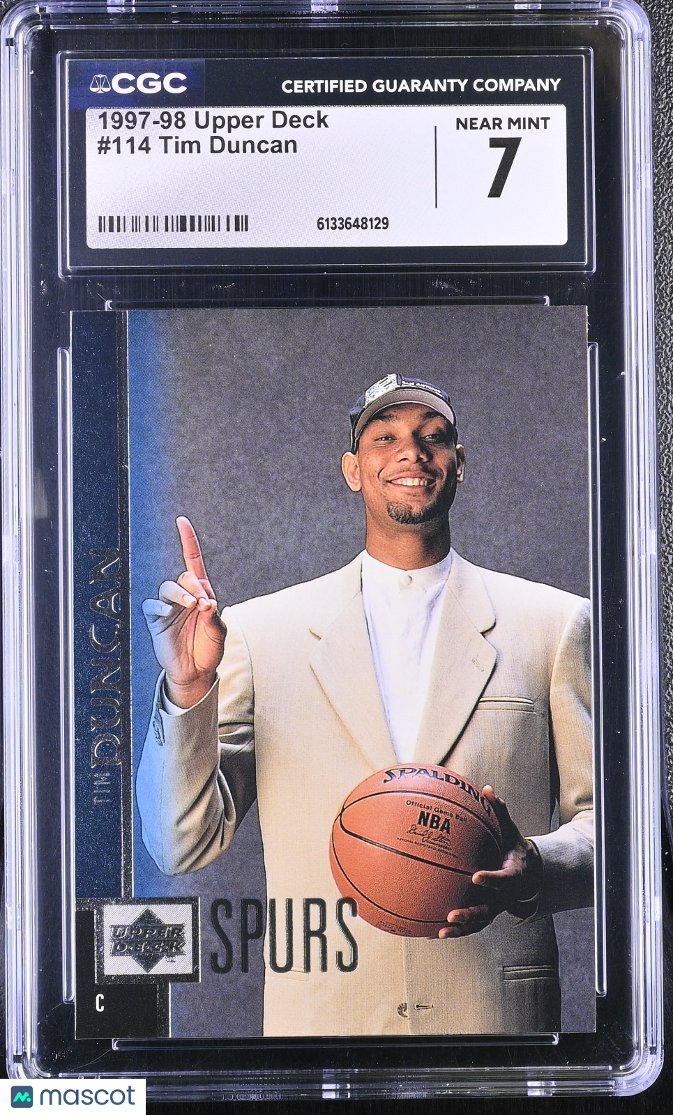 1997-98 Upper Deck Tim Duncan #114 CGC 7