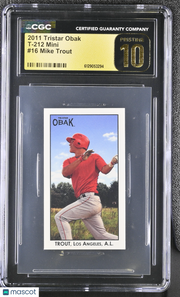 2011 Tristar Obak Mike Trout Rookie T-212 Mini #16 CGC 10 Pristine Angels