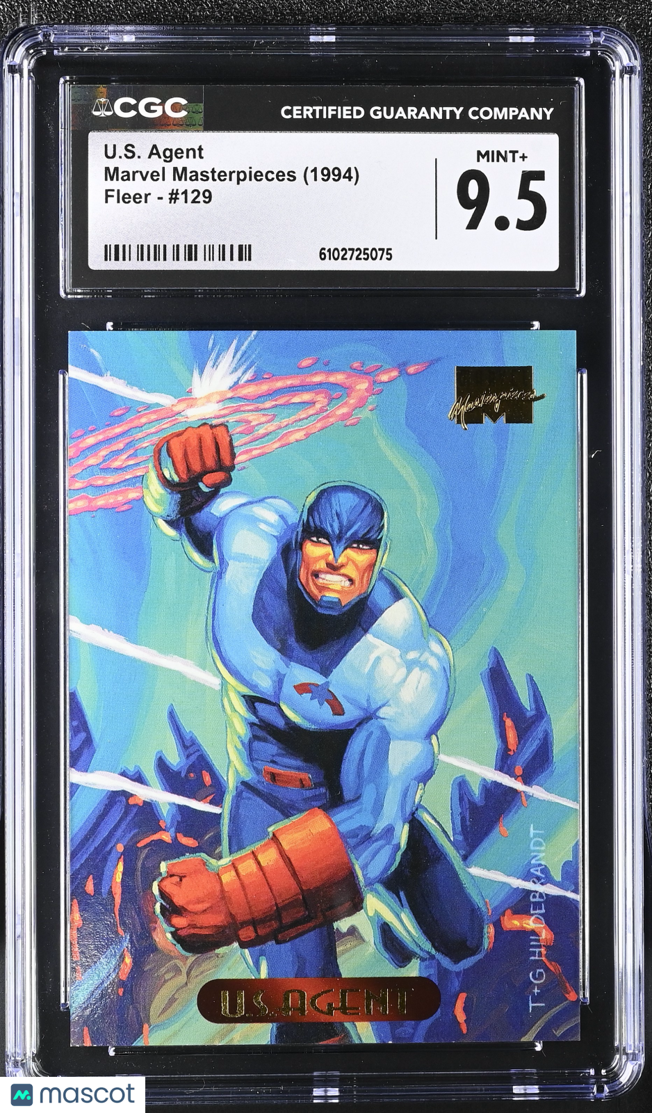 1994 Fleer Marvel Masterpieces U.S. Agent #129 CGC 9.5