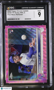 2022 Topps Chrome Update Bobby Witt Jr. Pink Wave Rookie #USC176 CGC 9 Royals