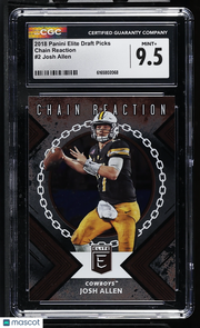 2018 Panini Elite Draft Picks Josh Allen Chain Reaction #2 CGC 9.5 Cowboys