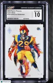 2024 Panini Phoenix Eric Dickerson Color Blast #CB-EDN CGC 10 St. Louis Rams